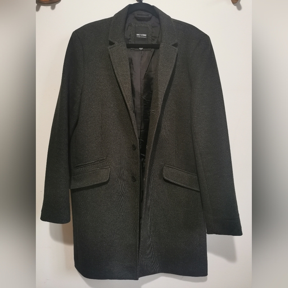 ONLY & SONS Charcoal Mens Jacket Size L - Picture 3 of 10